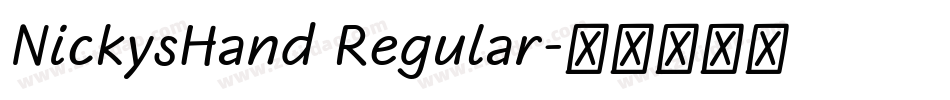 NickysHand Regular字体转换